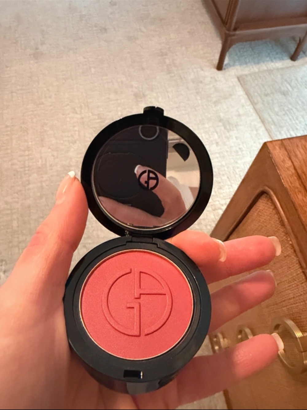 Giorgio Armani Coral-Pink Powder Blush Compact